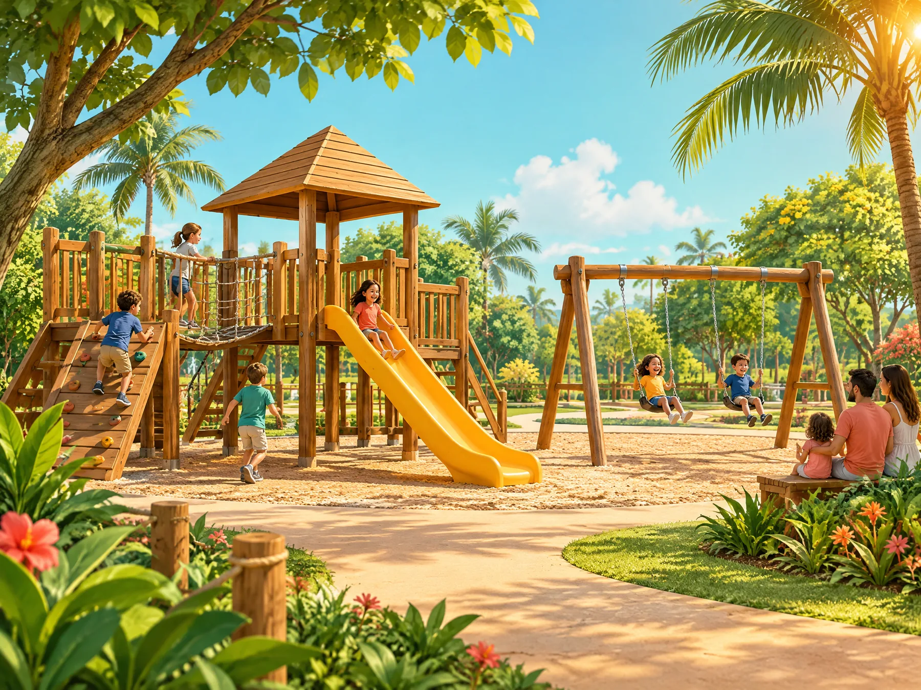 Playground de madeira